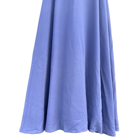 Lulus - Marvelous Memories Denim Blue Cold-Shoulder Maxi Dress - Size XS - Picture 8 of 14